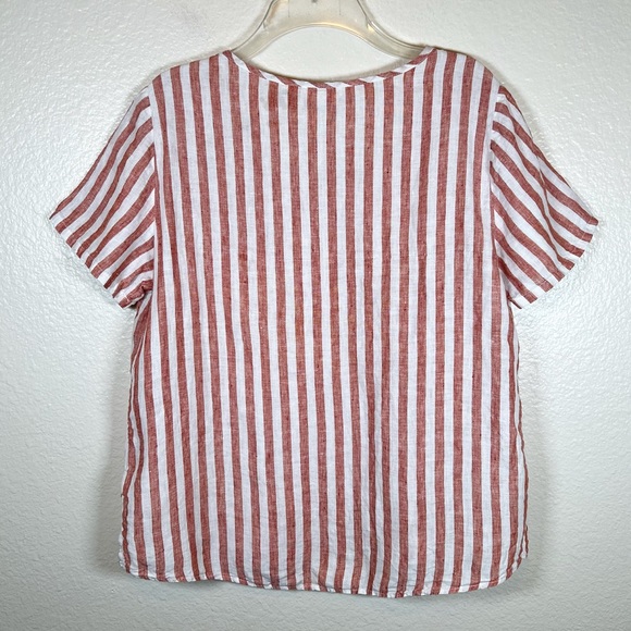 Christian Siriano Striped Linen Top - Picture 5 of 8